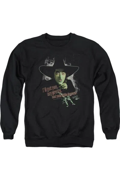 Gildan Wizard Of oz And Your Little Dog Too Adult Crewneck Sweatshirt In Black