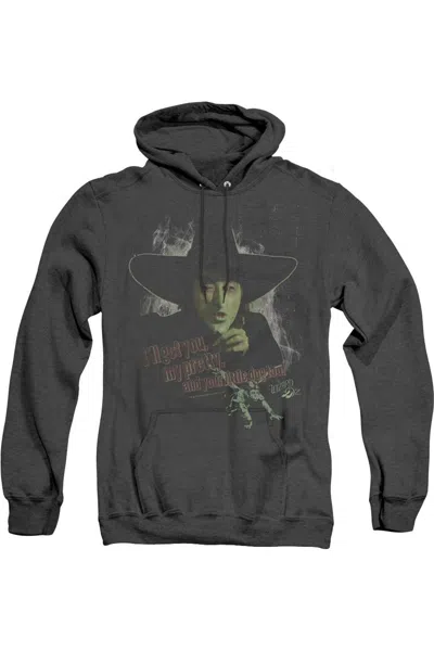 Gildan Wizard Of oz And Your Little Dog Too Adult Heather Hoodie / Hooded Sweatshirt In Black