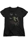 Gildan Wizard Of oz And Your Little Dog Too Short Sleeve Womens Tee / T-shirt In Black