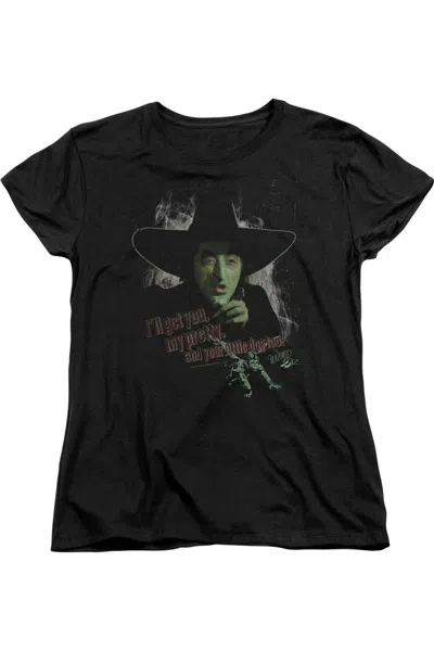 Gildan Wizard Of oz And Your Little Dog Too Short Sleeve Womens Tee / T-shirt In Black