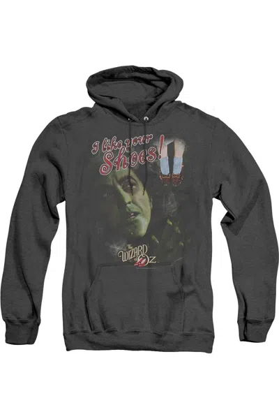Gildan Wizard Of oz I Like Your Shoes Adult Heather Hoodie / Hooded Sweatshirt In Black