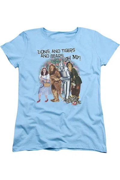 Gildan Wizard Of oz Oh My Short Sleeve Womens Tee / T-shirt In Blue