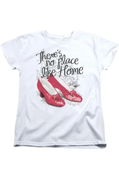 Gildan Wizard Of oz No Place Like Home Short Sleeve Womens Tee / T-shirt In White