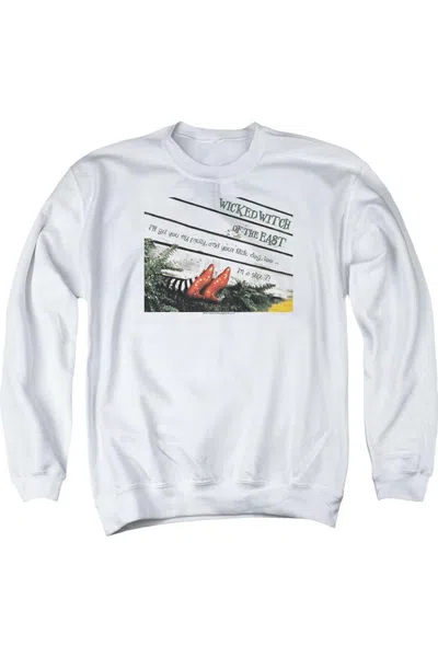Gildan Wizard Of oz Size 7 Adult Crewneck Sweatshirt In White