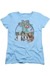 Gildan Wizard Of oz Were Off To See Wizard Short Sleeve Womens Tee / T-shirt In Blue