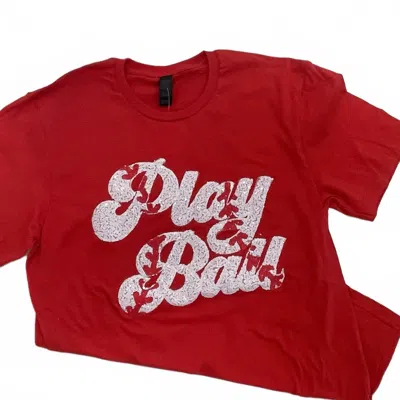 Gildan Women's Play Ball Tee In Red
