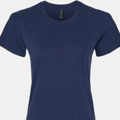 Gildan Womens/ladies Softstyle Midweight T-shirt (navy Blue) In Grey