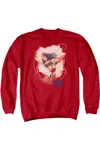 Gildan Wonder Woman 75th Burst Adult Crewneck Sweatshirt In Red