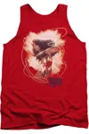 Gildan Wonder Woman 75th Burst Adult Tank Top In Red
