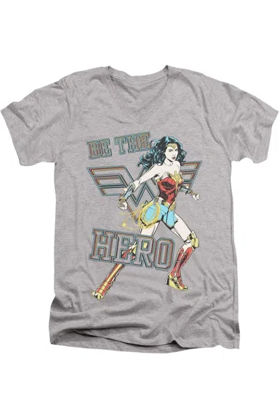 Gildan Wonder Woman 84 Be The Hero Short Sleeve Adult V Neck Premium Cotton Tee / T-shirt In Multi