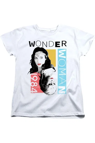 Gildan Wonder Woman 84 Color Blocks Short Sleeve Women´s Tee / T-shirt In White