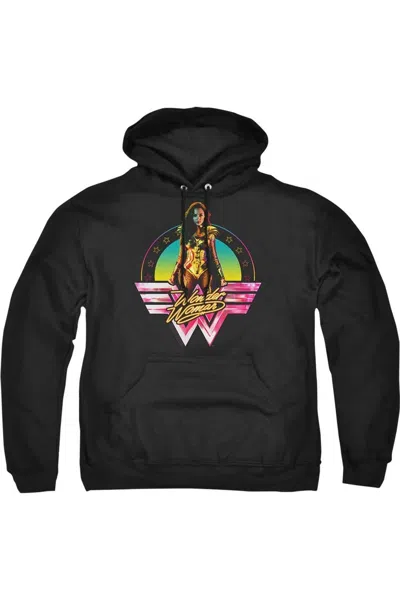 Gildan Wonder Woman 84 Color Pop Adult Pull Over Hoodie / Hooded Sweatshirt In Black