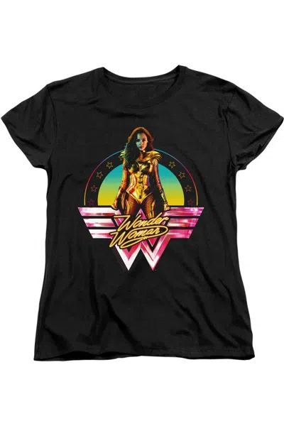 Gildan Wonder Woman 84 Color Pop Short Sleeve Women´s Tee / T-shirt In Black