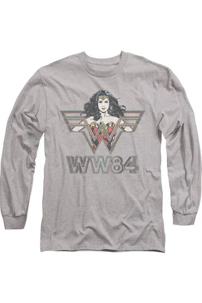 Gildan Wonder Woman 84 In Symbol Long Sleeve Adult Tee / T-shirt In Gray
