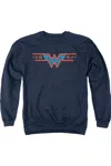 Gildan Wonder Woman 84 Neon Beat Adult Crewneck Sweatshirt In Blue