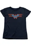 Gildan Wonder Woman 84 Neon Beat Short Sleeve Women´s Tee / T-shirt In Blue