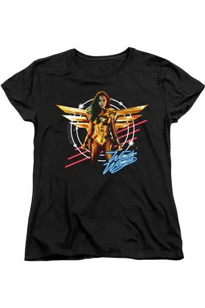Gildan Wonder Woman 84 Space Poster Short Sleeve Women´s Tee / T-shirt In Black