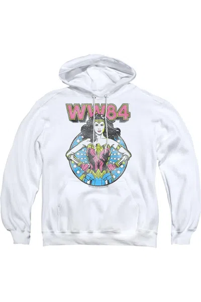 Gildan Wonder Woman 84 Star Circle Adult Pull Over Hoodie / Hooded Sweatshirt In White
