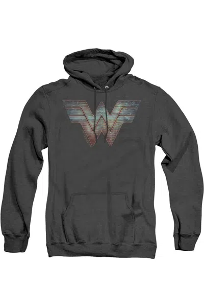 Gildan Wonder Woman 84 Static Logo Adult Heather Hoodie / Hooded Sweatshirt In Black