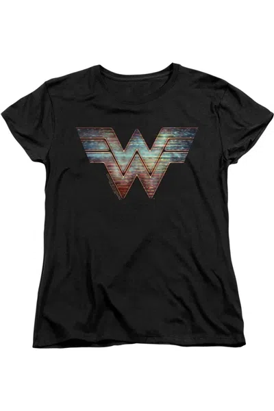 Gildan Wonder Woman 84 Static Logo Short Sleeve Women´s Tee / T-shirt In Black