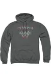 Gildan Wonder Woman 84 Static Tv Lines Adult Pull Over Hoodie / Hooded Sweatshirt In Pink