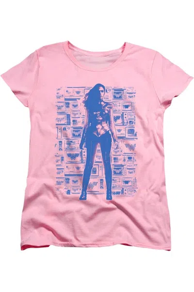 Gildan Wonder Woman 84 Televisions Short Sleeve Women´s Tee / T-shirt In Pink