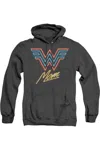 Gildan Wonder Woman 84 Wonder Mom Neon Adult Heather Hoodie / Hooded Sweatshirt In Black