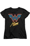 Gildan Wonder Woman 84 Wonder Mom Neon Short Sleeve Women´s Tee / T-shirt In Black