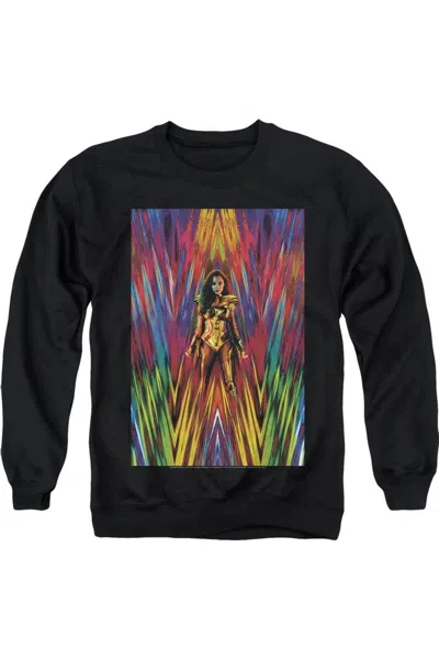 Gildan Wonder Woman 84 Ww84 Poster Adult Crewneck Sweatshirt In Black