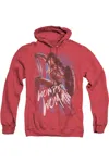 Gildan Wonder Woman Movie American Hero Adult Heather Hoodie / Hooded Sweatshirt In Red