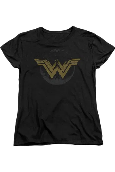 GILDAN WONDER WOMAN MOVIE DISTRESSED LOGO SHORT SLEEVE WOMENS TEE / T-SHIRT