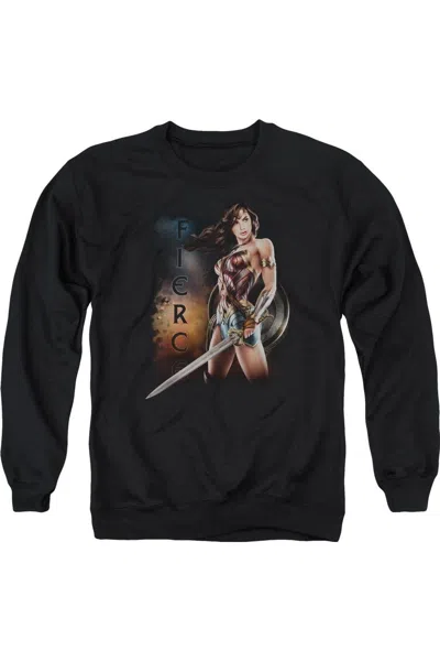 Gildan Wonder Woman Movie Fierce Adult Crewneck Sweatshirt In Black
