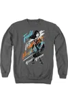 Gildan Wonder Woman Movie Fight For Peace Adult Crewneck Sweatshirt In Pink