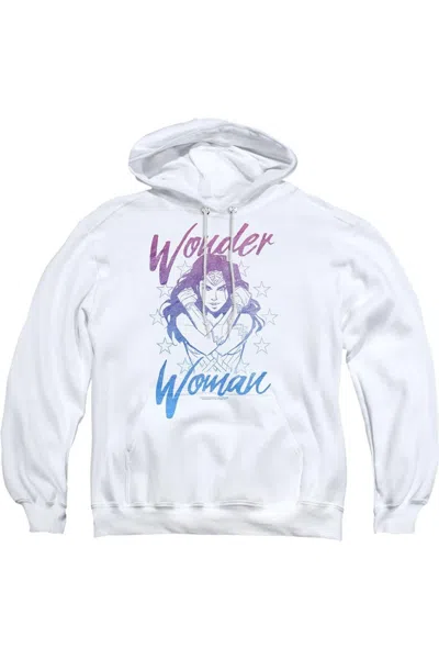 Gildan Wonder Woman Movie Retro Stance Adult Pull Over Hoodie / Hooded Sweatshirt In White