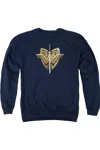 Gildan Wonder Woman Movie Sword Emblem Adult Crewneck Sweatshirt In Blue