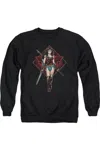 Gildan Wonder Woman Movie Warrior Adult Crewneck Sweatshirt In Black