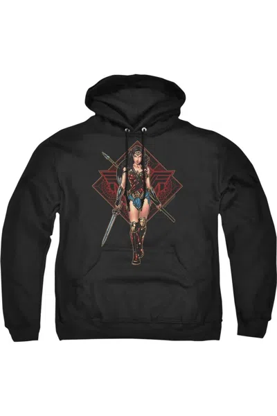 Gildan Wonder Woman Movie Warrior Adult Pull Over Hoodie / Hooded Sweatshirt In Black