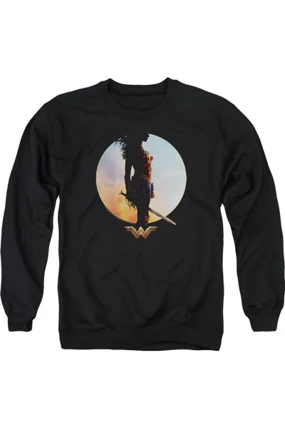 Gildan Wonder Woman Movie Wisdom And Wonder Adult Crewneck Sweatshirt In Black