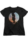Gildan Wonder Woman Movie Wisdom And Wonder Short Sleeve Womens Tee / T-shirt In Black