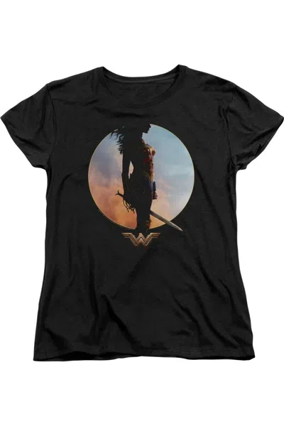 Gildan Wonder Woman Movie Wisdom And Wonder Short Sleeve Womens Tee / T-shirt In Black