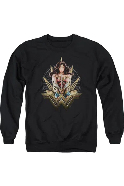 Gildan Wonder Woman Movie Wonder Blades Adult Crewneck Sweatshirt In Black
