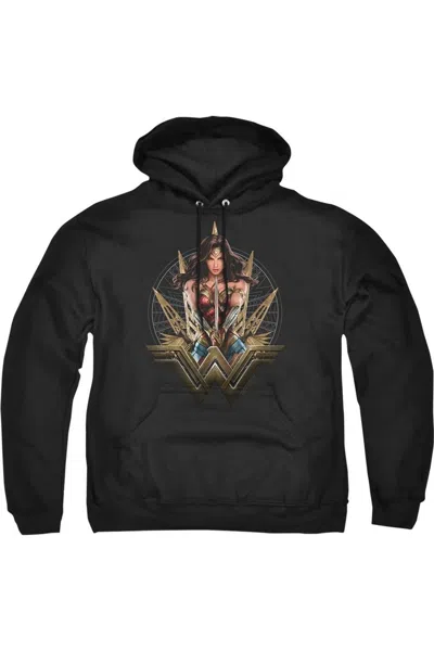Gildan Wonder Woman Movie Wonder Blades Adult Pull Over Hoodie / Hooded Sweatshirt In Black