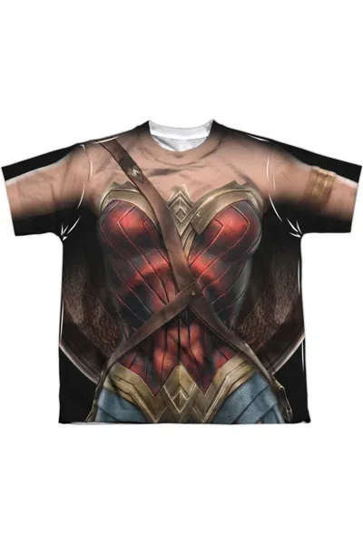 Gildan Kids' Wonder Woman Movie Wonder Uniform Short Sleeve Youth Poly Crew Tee / T-shirt In Brown