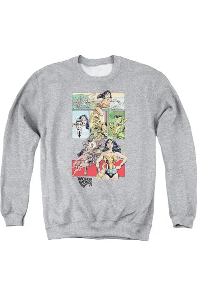 Gildan Wonder Woman Ww75 Comic Page Adult Crewneck Sweatshirt In Multi