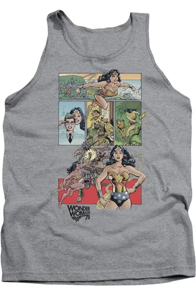 Gildan Wonder Woman Ww75 Comic Page Adult Tank Top In Multi