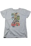 Gildan Wonder Woman Ww75 Comic Page Short Sleeve Womens Tee / T-shirt In Multi