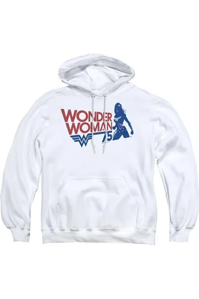 Gildan Wonder Woman Ww75 Silhouette Adult Pull Over Hoodie / Hooded Sweatshirt In White