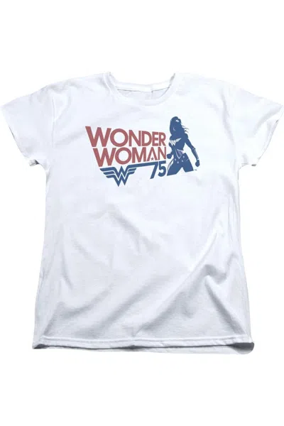 Gildan Wonder Woman Ww75 Silhouette Short Sleeve Womens Tee / T-shirt In White