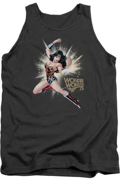 Gildan Wonder Woman Ww75 The Bracelets Of Submission Adult Tank Top In Pink