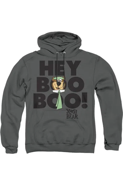 Gildan Yogi Bear Hey Boo Boo Adult Pull Over Hoodie / Hooded Sweatshirt In Pink